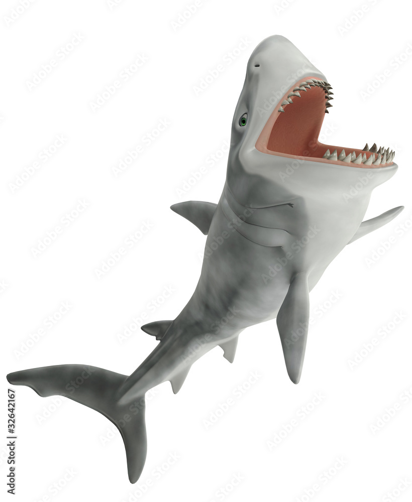Fototapeta premium shark jump attack