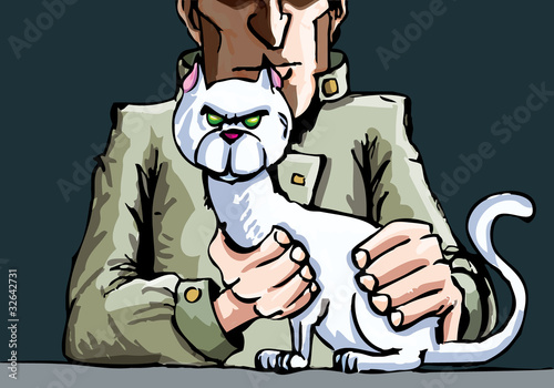 Mr Blofeld and his cat