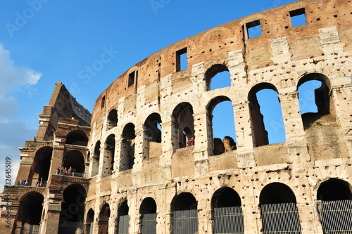 Ancient roman colosseum in Rome, Italy