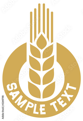 wheat sign - badge (design)