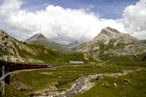 Bernina Express from Lake Como to St Moritz Switzerland photo