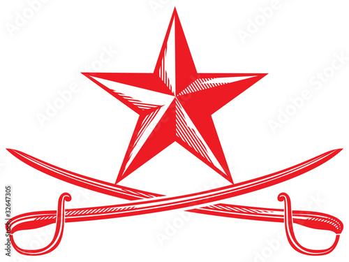 star and cross swords
