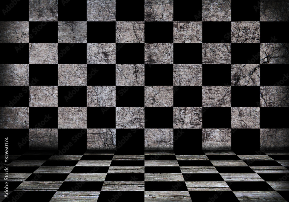 Fototapeta premium Grunge raum gefliest