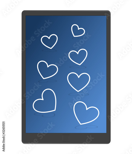 Mobile phone - blue screen,...