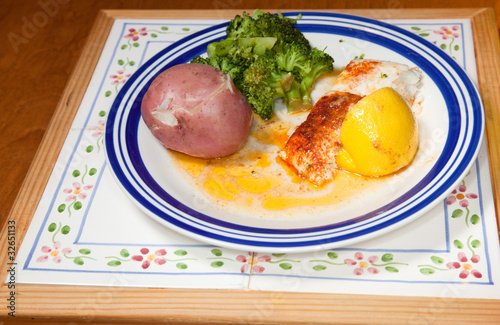 Healthy Halibut Dinner