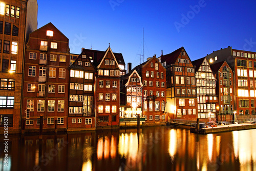 Hamburg Nikolaifleet am Abend