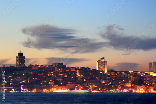 Photography Kabatas - Dolmabahce region in night in Istanbul