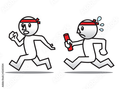 リレー　運動会　ハチマキ