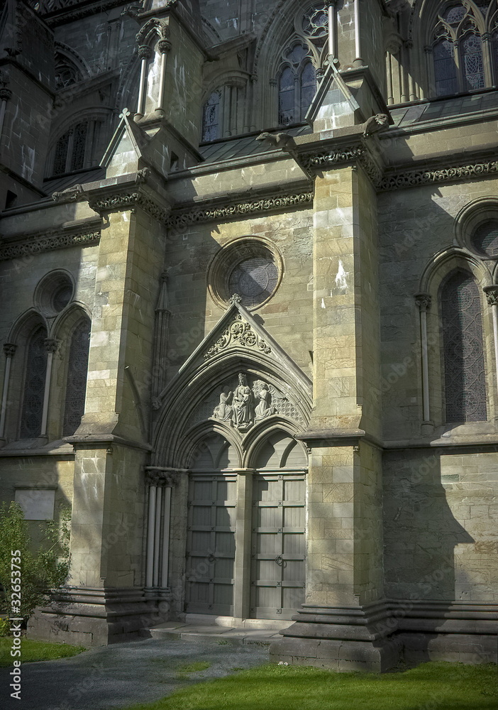 Gothic entrance cathedral