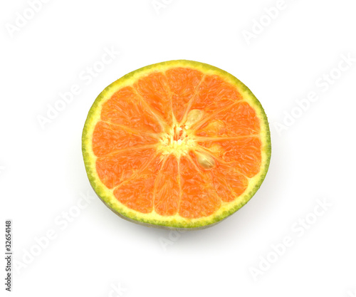 slice of orange isolated