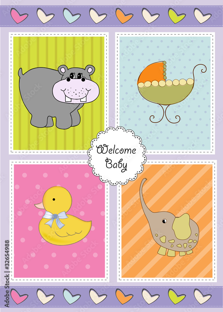 Fototapeta premium new baby shower invitation