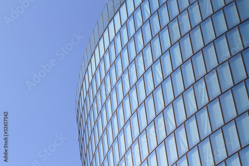 Modern glas facade of office tower