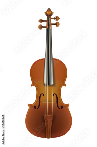 classic violin isolated on a white