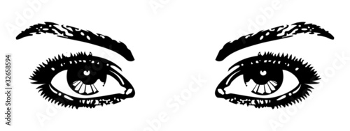 Regard de femme, yeux clairs