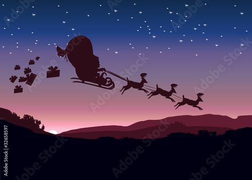 Pere Noel Silhouette