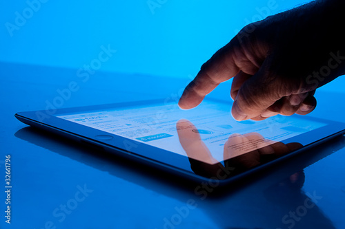 Touch screen computer tablet photo