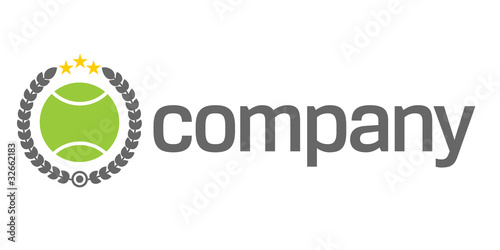 Tennis ball logo as competition symbol