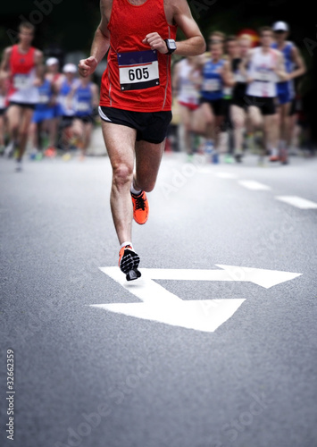 Fototapeta Naklejka Na Ścianę i Meble -  Marathon runners - blurred motion
