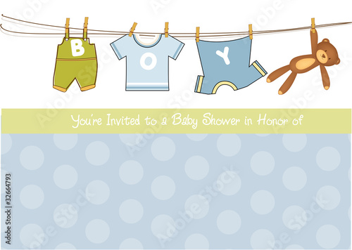 baby boy shower announcement card