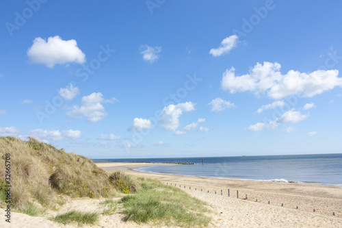 Caister on sea beach and sand dunes
