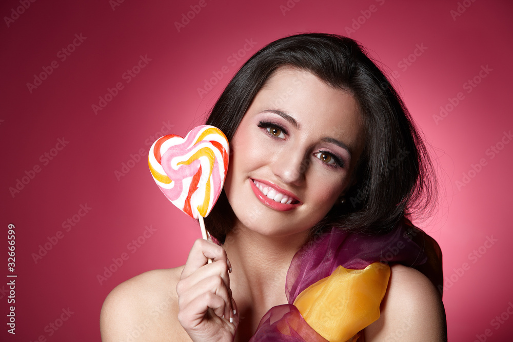 Girl with a lollypop