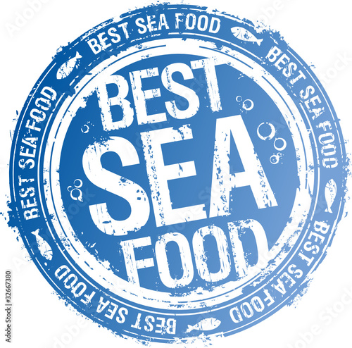 Best Sea Food rubber stamp.