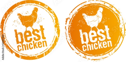 Best chicken vector stamps.