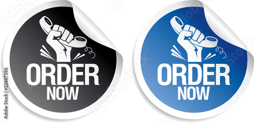Order now stickers set.