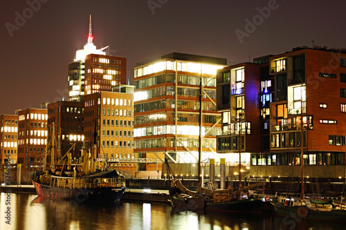 Hamburg Hafencity Nachtaufnahme