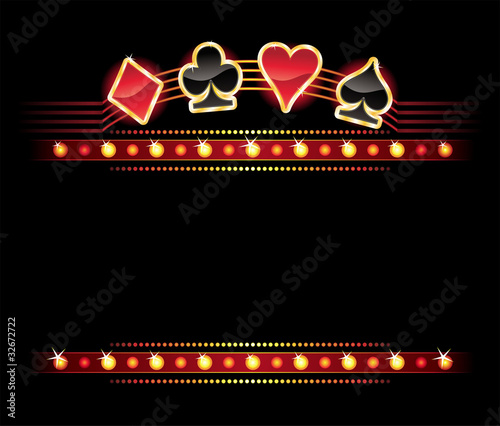 Neon with Card symbols