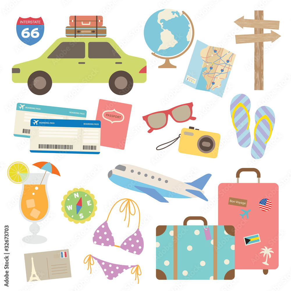 Obraz premium Travel Design Elements