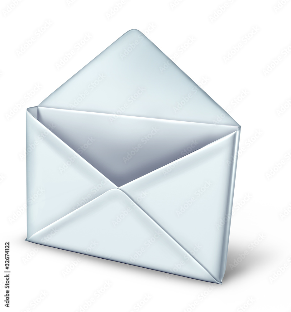 open mail blank envelope isolated on white open mail blank envelope isolated on white