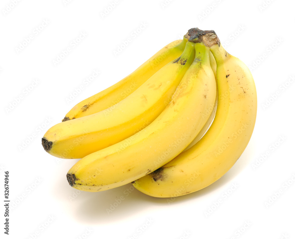Bunch of Bananas Isolated on White Background