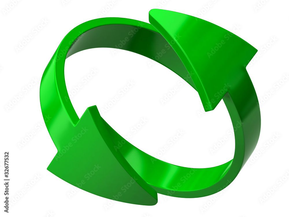 Green recycle sign Green recycle sign