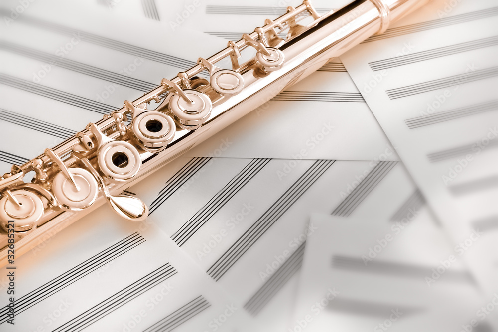 Obraz premium Flute/Upper Middle Joint/14 K Rose Gold