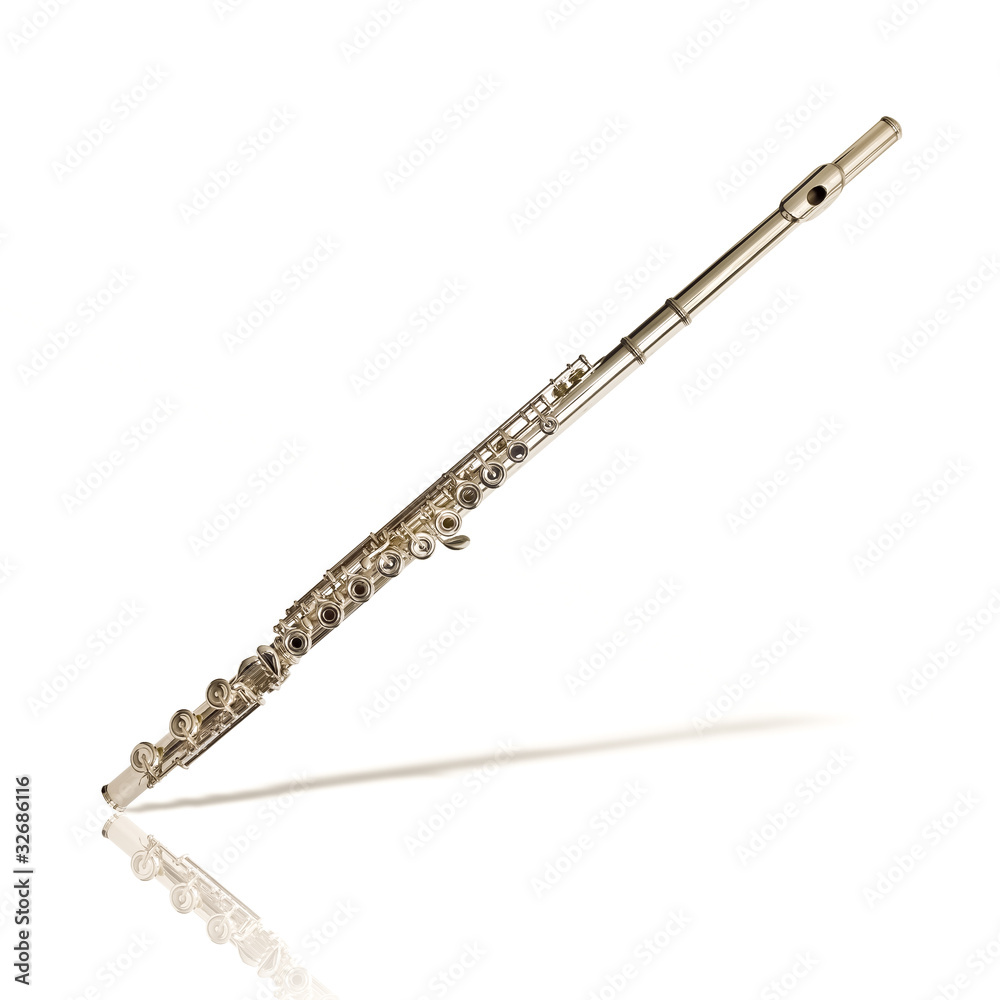 Naklejka premium Flute/Isolated on White