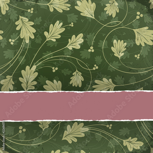 Vintage gift green background. Vector EPS10.
