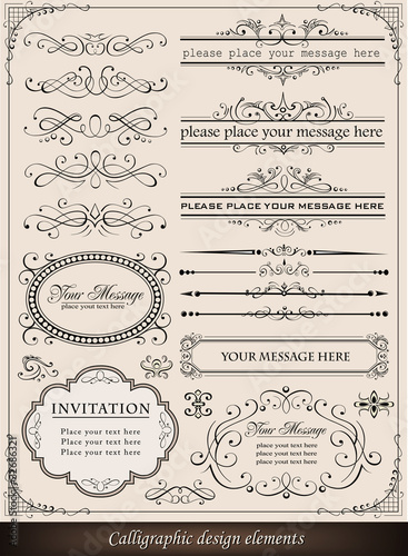 Calligraphic design elements and page decoration
