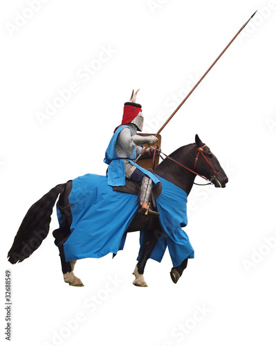 Medieval Knight on Horseback Charging