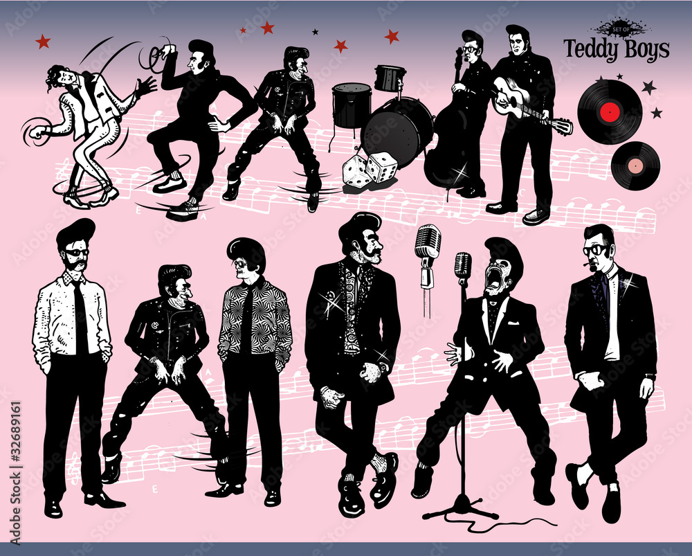 Vecteur Stock Rock N' Roll - Teddy Boys | Adobe Stock