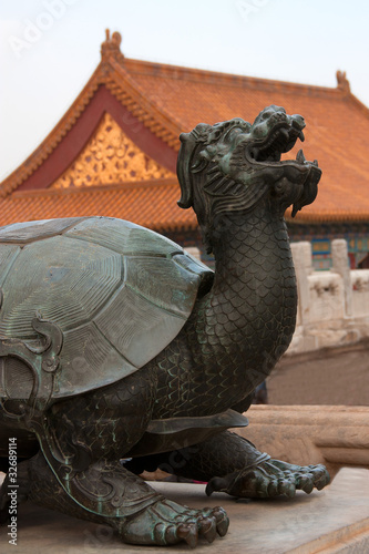 Bronze turtle in Forbidden City. Beijing