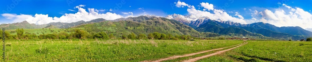 Kazakh panorama of mountains