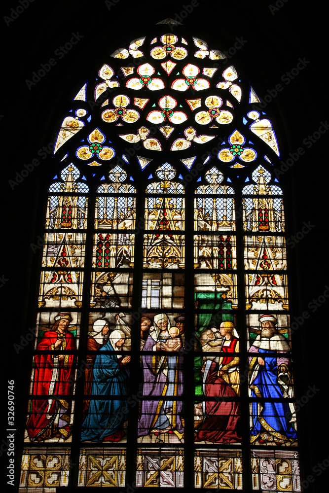 Stained glass in Brussels - Kapellekerk