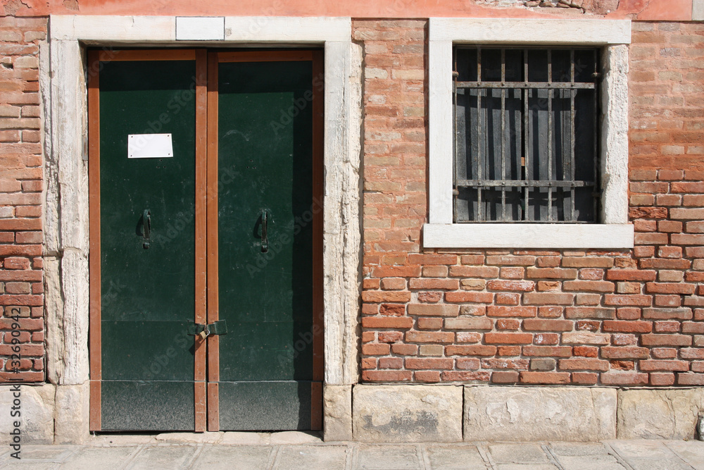Door and window in Venice, Italy Door and window in Venice, Italy
