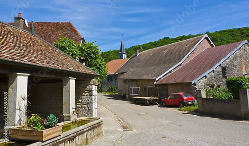Petit village de Franche-Comté en France