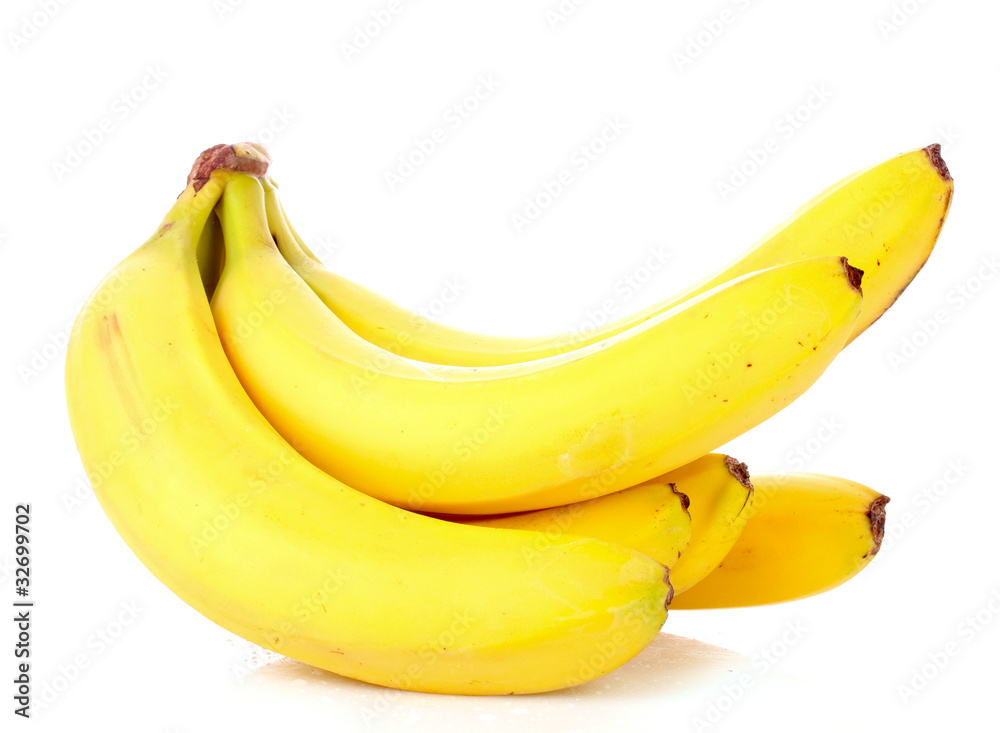 Bunch of bananas isolated on white Bunch of bananas isolated on white