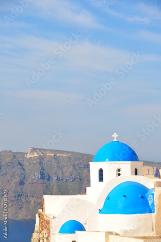 Oia blue domed church
