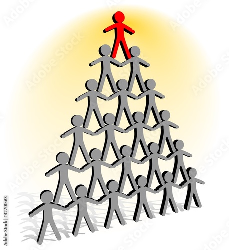 Uomini e Piramide del Successo-Men on Success Pyramid-Vector
