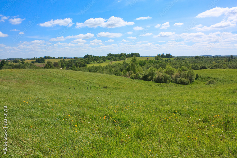 Lithuanian rural landscape of fields