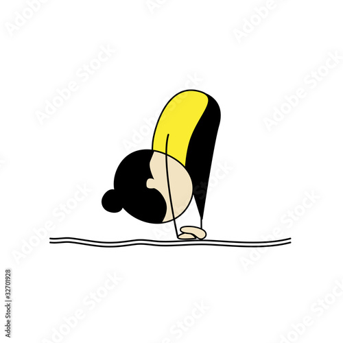 Woman practicing yoga